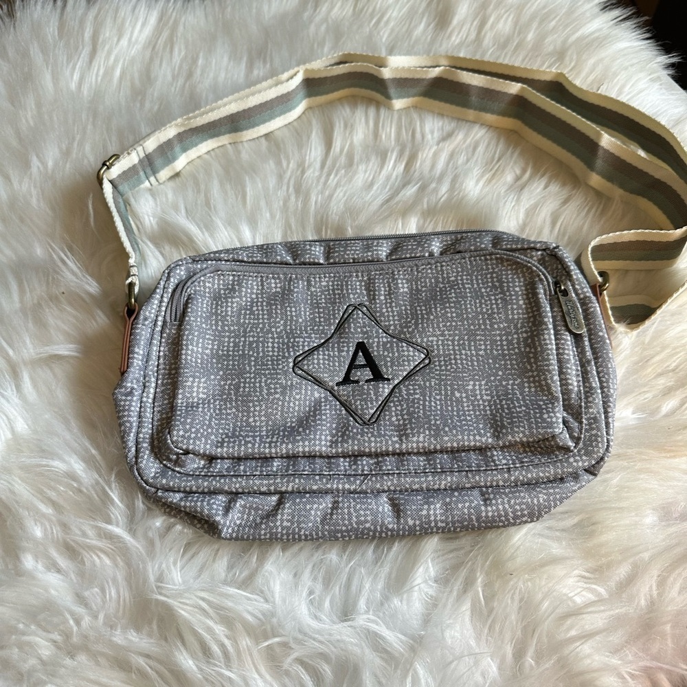 Thirty-one Gray Crossbody Bag with Monogram